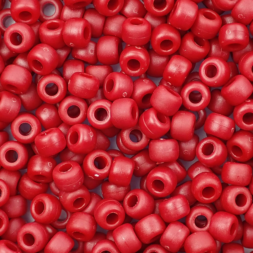 Matte Neon Red Pony Beads for bracelets, arts crafts, made in USA - Pony  Beads Plus